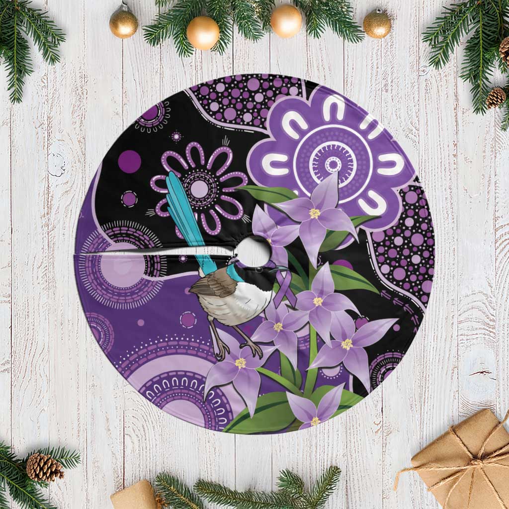 Australia Epilepsy Awareness Tree Skirt Purple-crowned Fairywren Boronia Aboriginal - Aussie Hoodie