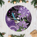 Australia Epilepsy Awareness Tree Skirt Purple-crowned Fairywren Boronia Aboriginal - Aussie Hoodie