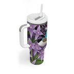 Australia Epilepsy Awareness Tumbler With Handle Purple-crowned Fairywren Boronia Aboriginal - Aussie Hoodie