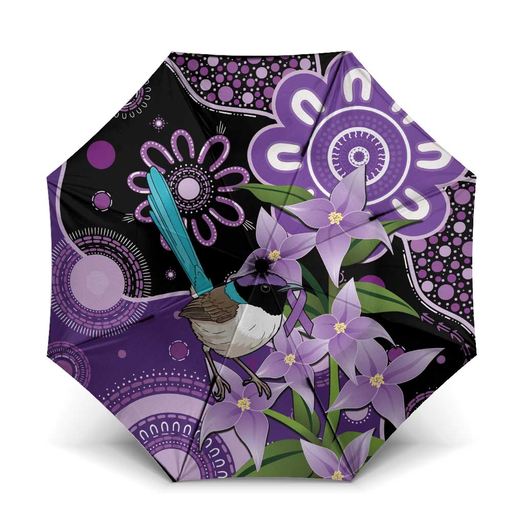 Australia Epilepsy Awareness Umbrella Purple-crowned Fairywren Boronia Aboriginal - Aussie Hoodie