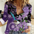 Australia Epilepsy Awareness Women Casual Shirt Purple-crowned Fairywren Boronia Aboriginal - Aussie Hoodie