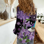 Australia Epilepsy Awareness Women Casual Shirt Purple-crowned Fairywren Boronia Aboriginal - Aussie Hoodie