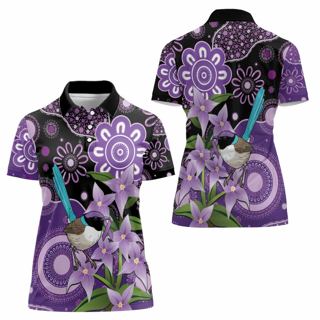 Australia Epilepsy Awareness Women Polo Shirt Purple-crowned Fairywren Boronia Aboriginal - Aussie Hoodie