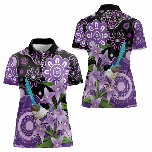 Australia Epilepsy Awareness Women Polo Shirt Purple-crowned Fairywren Boronia Aboriginal - Aussie Hoodie