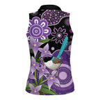 Australia Epilepsy Awareness Women Sleeveless Polo Shirt Purple-crowned Fairywren Boronia Aboriginal - Aussie Hoodie