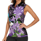 Australia Epilepsy Awareness Women Sleeveless Polo Shirt Purple-crowned Fairywren Boronia Aboriginal - Aussie Hoodie