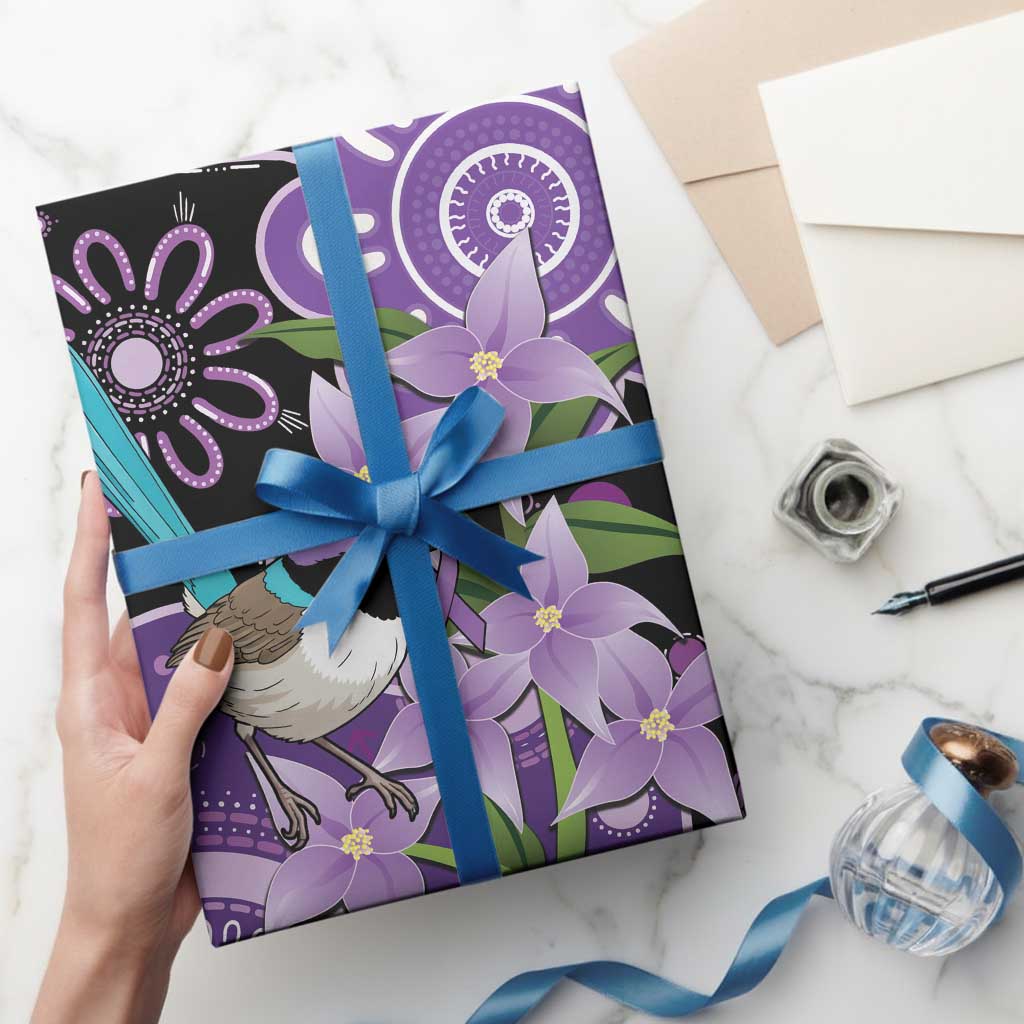 Australia Epilepsy Awareness Wrapping Paper Purple-crowned Fairywren Boronia Aboriginal - Aussie Hoodie