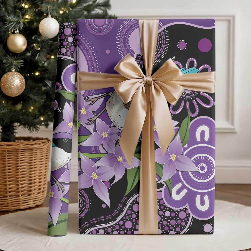 Australia Epilepsy Awareness Wrapping Paper Purple-crowned Fairywren Boronia Aboriginal - Aussie Hoodie