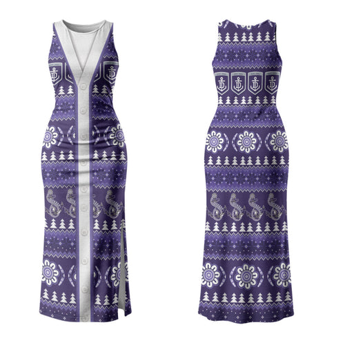 Dockers Football Christmas Couples Matching Tank Maxi Dress and Long Sleeve Button Shirt Aboriginal Seamless Cardigan Inspired