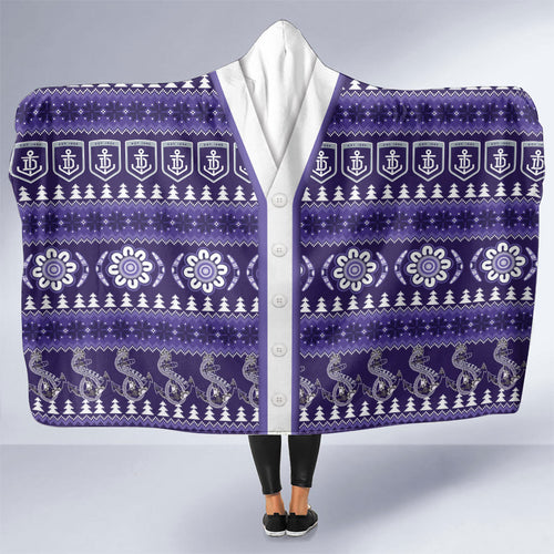 Dockers Football Christmas Hooded Blanket Aboriginal Seamless Cardigan Inspired