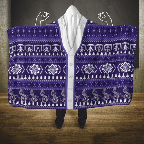 Dockers Football Christmas Hooded Blanket Aboriginal Seamless Cardigan Inspired