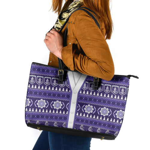 Dockers Football Christmas Leather Tote Bag Aboriginal Seamless Cardigan Inspired