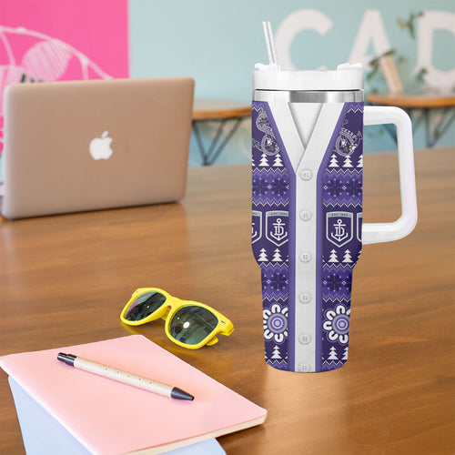 Dockers Football Christmas Tumbler With Handle Aboriginal Seamless Cardigan Inspired