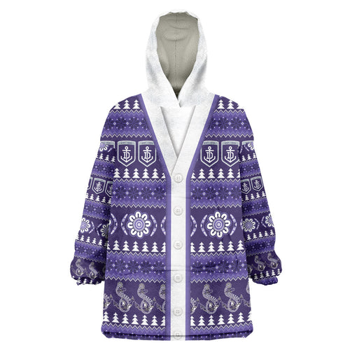 Dockers Football Christmas Wearable Blanket Hoodie Aboriginal Seamless Cardigan Inspired