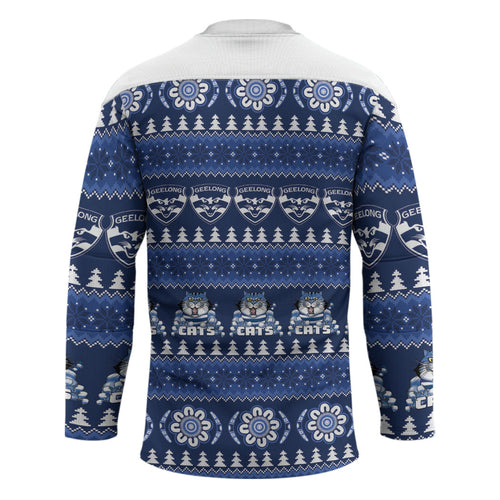 Geelong Cats Football Christmas Hockey Jersey Aboriginal Seamless Cardigan Inspired
