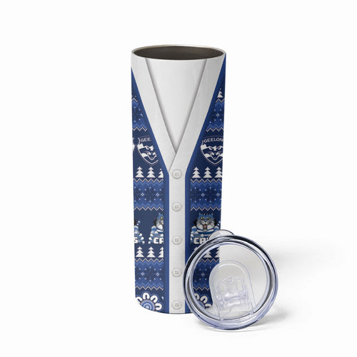 Geelong Cats Football Christmas Skinny Tumbler Aboriginal Seamless Cardigan Inspired