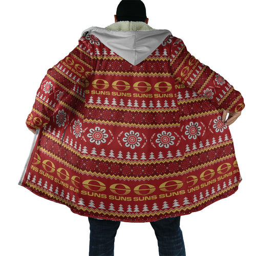 Suns Football Christmas Cloak Aboriginal Seamless Cardigan Inspired