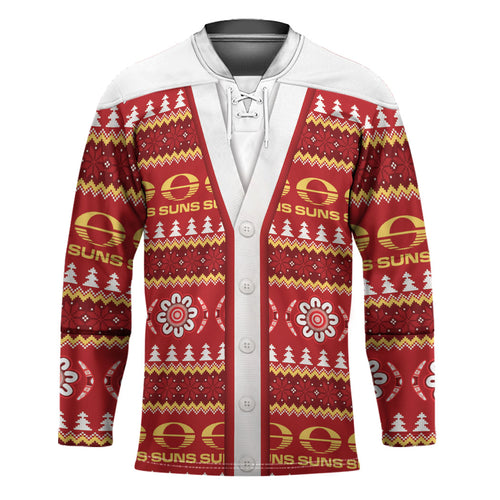 Suns Football Christmas Hockey Jersey Aboriginal Seamless Cardigan Inspired
