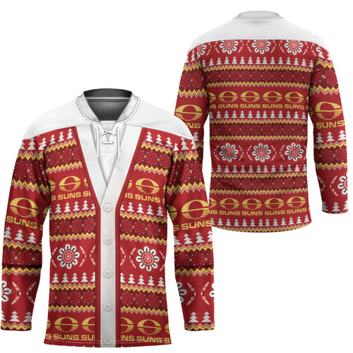 Suns Football Christmas Hockey Jersey Aboriginal Seamless Cardigan Inspired