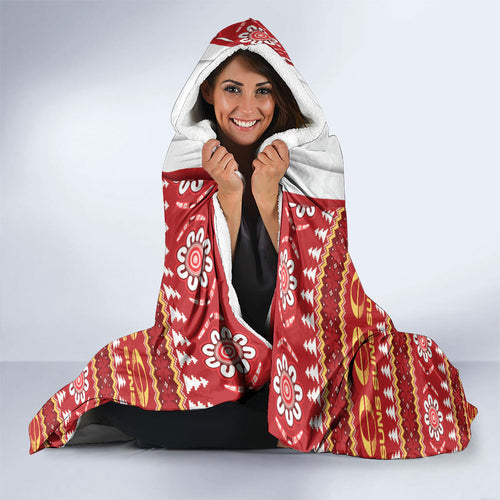 Suns Football Christmas Hooded Blanket Aboriginal Seamless Cardigan Inspired