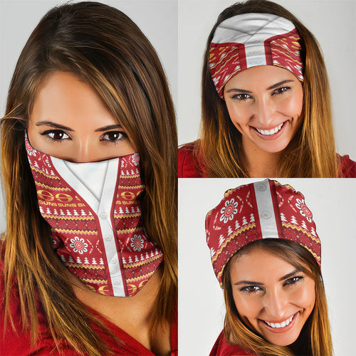 Suns Football Christmas Neck Gaiter Aboriginal Seamless Cardigan Inspired