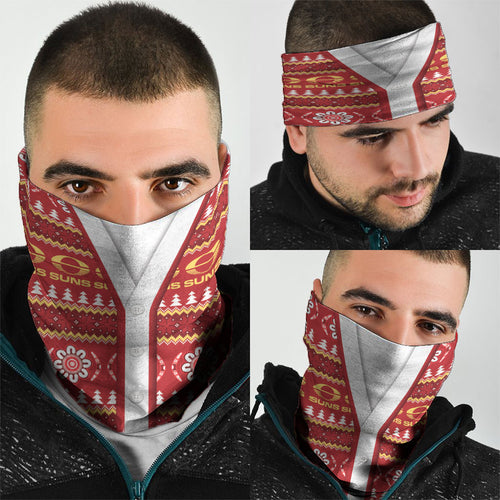 Suns Football Christmas Neck Gaiter Aboriginal Seamless Cardigan Inspired
