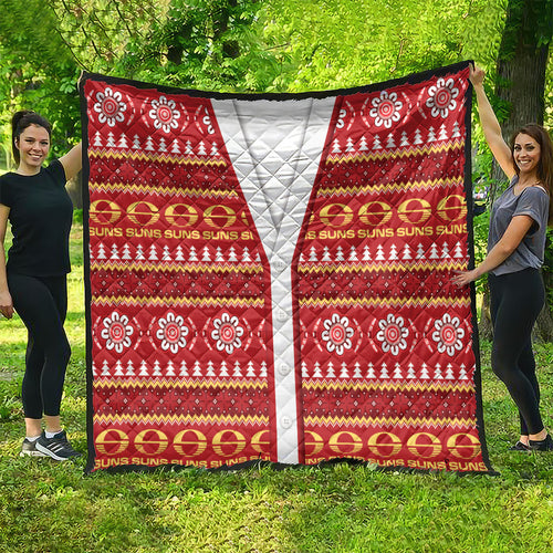Suns Football Christmas Quilt Aboriginal Seamless Cardigan Inspired