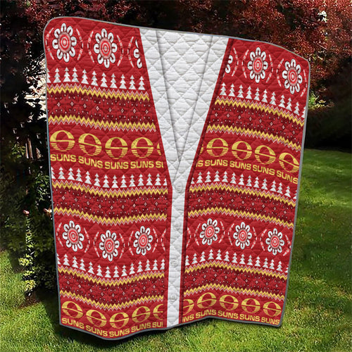 Suns Football Christmas Quilt Aboriginal Seamless Cardigan Inspired