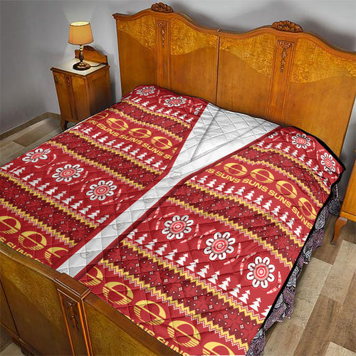 Suns Football Christmas Quilt Aboriginal Seamless Cardigan Inspired