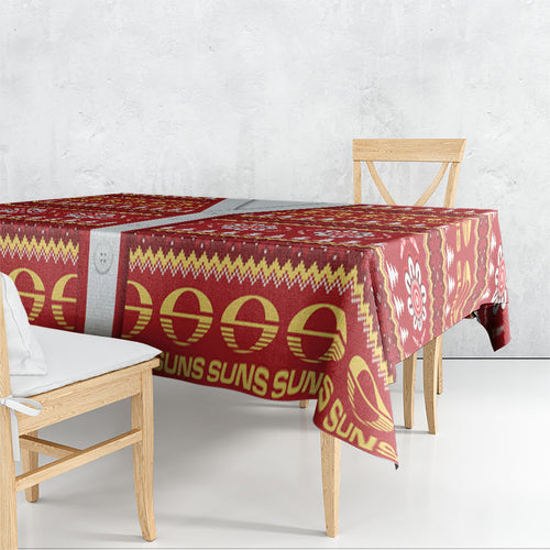 Suns Football Christmas Tablecloth Aboriginal Seamless Cardigan Inspired