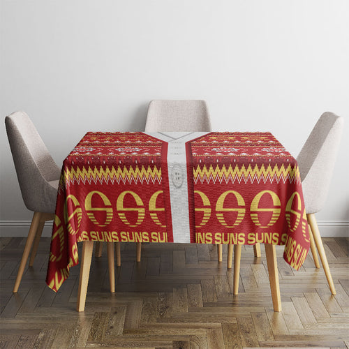Suns Football Christmas Tablecloth Aboriginal Seamless Cardigan Inspired
