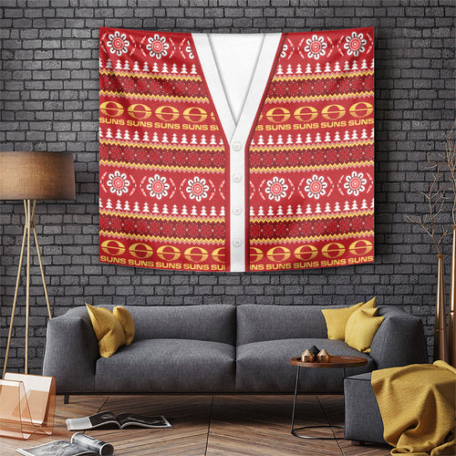 Suns Football Christmas Tapestry Aboriginal Seamless Cardigan Inspired