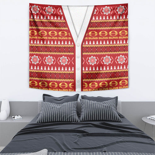 Suns Football Christmas Tapestry Aboriginal Seamless Cardigan Inspired