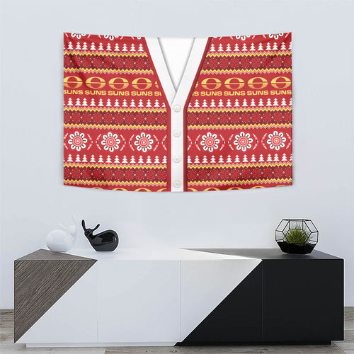 Suns Football Christmas Tapestry Aboriginal Seamless Cardigan Inspired