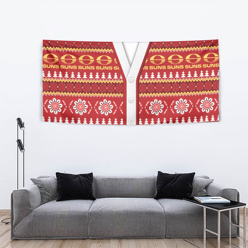 Suns Football Christmas Tapestry Aboriginal Seamless Cardigan Inspired