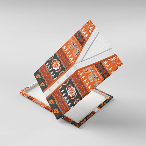 GWS Giants Football Christmas Canvas Wall Art Aboriginal Seamless Cardigan Inspired