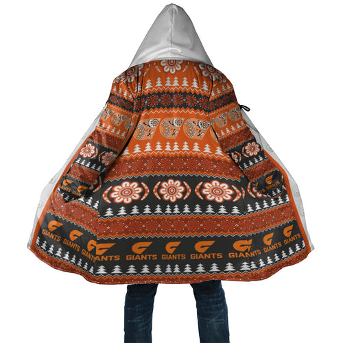 GWS Giants Football Christmas Cloak Aboriginal Seamless Cardigan Inspired