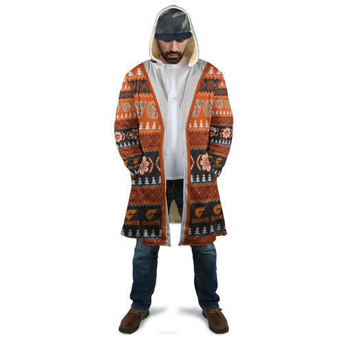 GWS Giants Football Christmas Cloak Aboriginal Seamless Cardigan Inspired