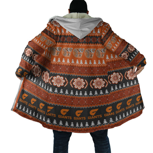 GWS Giants Football Christmas Cloak Aboriginal Seamless Cardigan Inspired