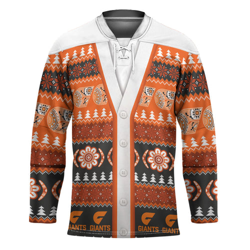 GWS Giants Football Christmas Hockey Jersey Aboriginal Seamless Cardigan Inspired
