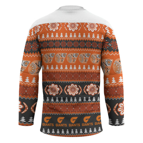 GWS Giants Football Christmas Hockey Jersey Aboriginal Seamless Cardigan Inspired