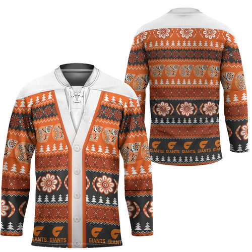 GWS Giants Football Christmas Hockey Jersey Aboriginal Seamless Cardigan Inspired