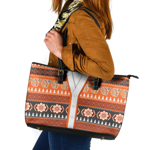 GWS Giants Football Christmas Leather Tote Bag Aboriginal Seamless Cardigan Inspired