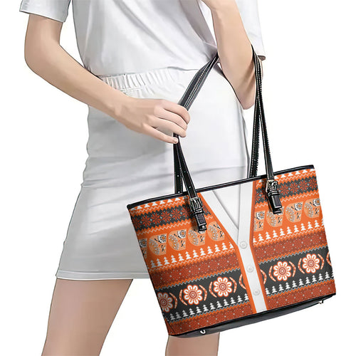 GWS Giants Football Christmas Leather Tote Bag Aboriginal Seamless Cardigan Inspired