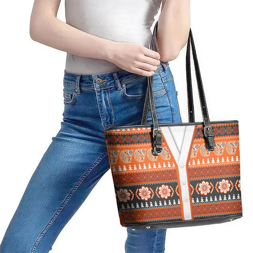 GWS Giants Football Christmas Leather Tote Bag Aboriginal Seamless Cardigan Inspired