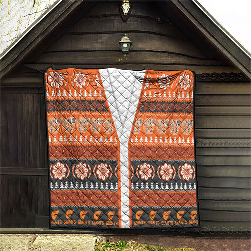 GWS Giants Football Christmas Quilt Aboriginal Seamless Cardigan Inspired
