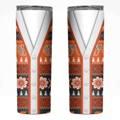 GWS Giants Football Christmas Skinny Tumbler Aboriginal Seamless Cardigan Inspired
