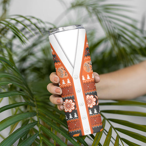 GWS Giants Football Christmas Skinny Tumbler Aboriginal Seamless Cardigan Inspired