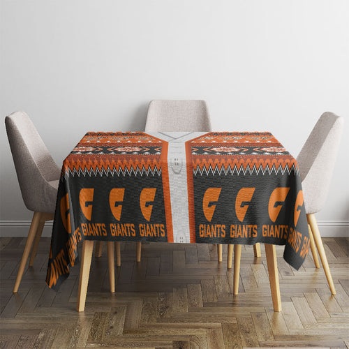 GWS Giants Football Christmas Tablecloth Aboriginal Seamless Cardigan Inspired