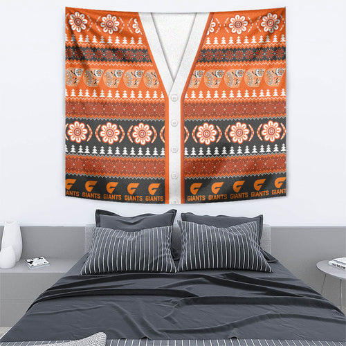 GWS Giants Football Christmas Tapestry Aboriginal Seamless Cardigan Inspired